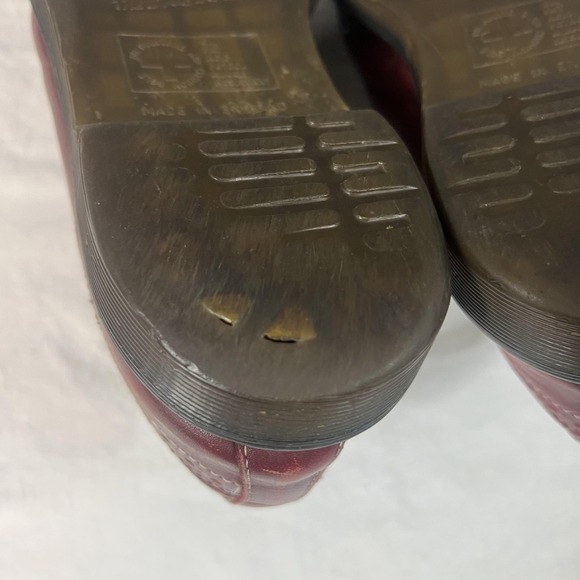 Vintage Dr. Martens 3989/28 Shoes Mens Size 7 Red Gray Leather Brogue Colorblock - Picture 7 of 9